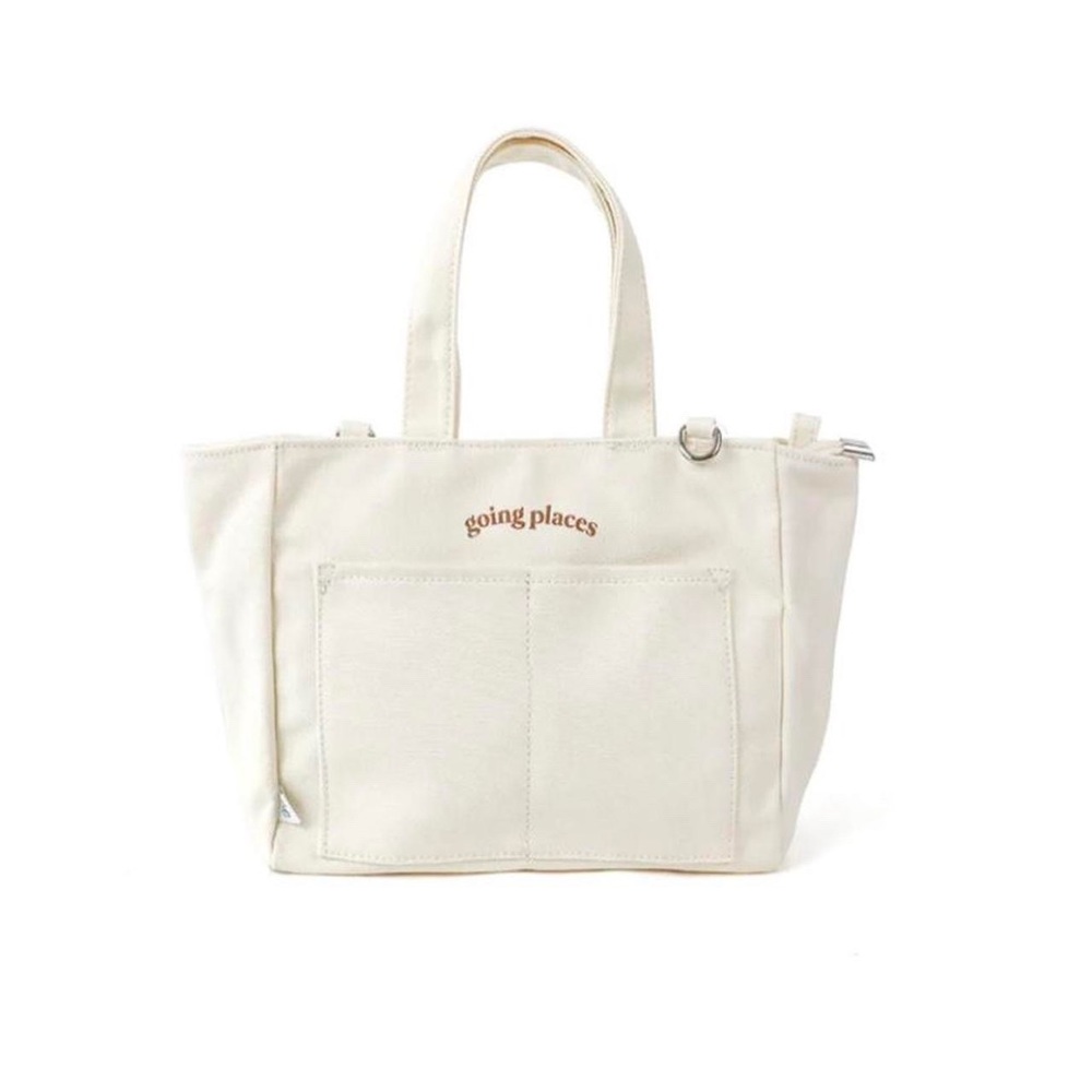 Going places Mini Tote Bag in cream